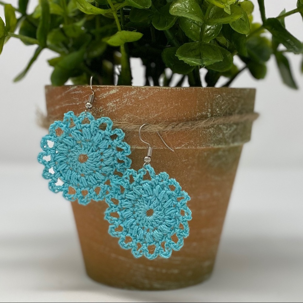 Hand crocheted earrings
